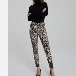 The Farrah Skinny Ankle Leopard Print Pant NWT